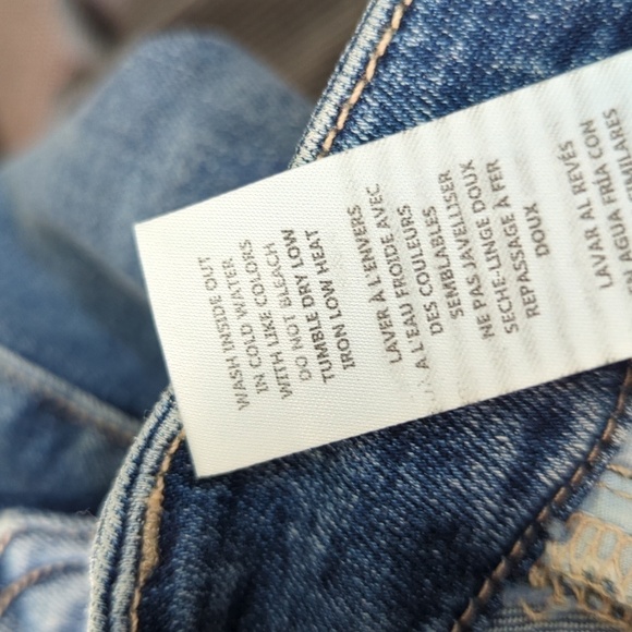 Good American Fringe High Rise Skinny Jeans Blue 10/30 distressed streetwear - Picture 11 of 11